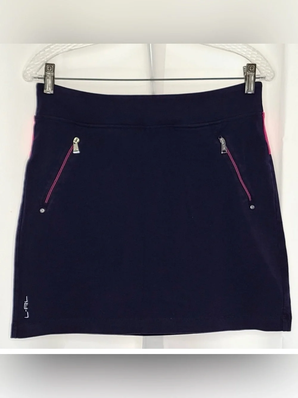 RALPH LAUREN ACTIVE L-RL NAVY ATHLETIC TENNIS SKIRT W/ BUILT-IN SHORTS SZ S